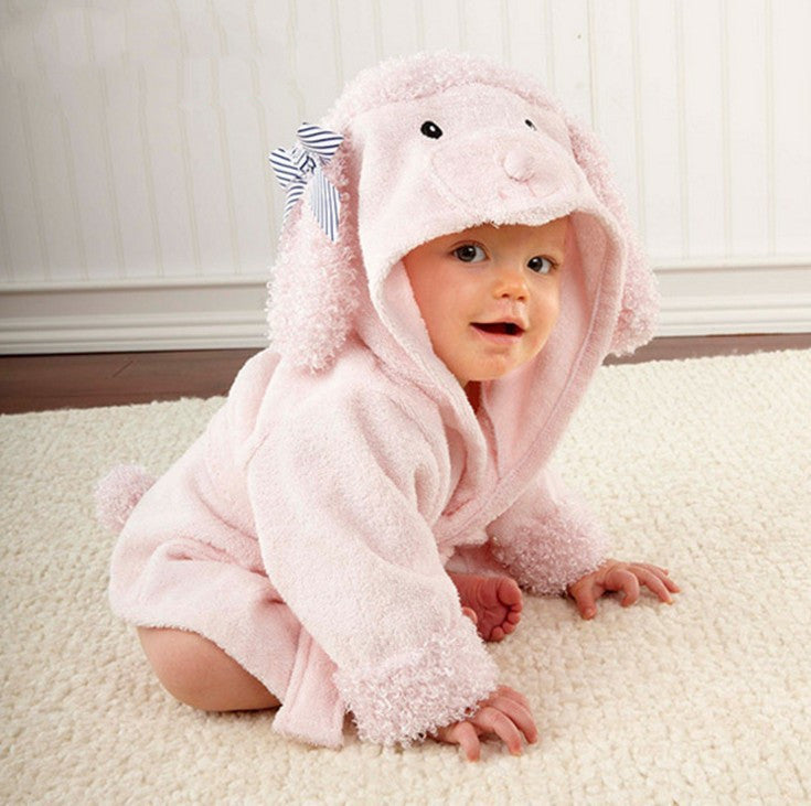 Cartoon Cute Animal  Bathrobes Baby Hooded